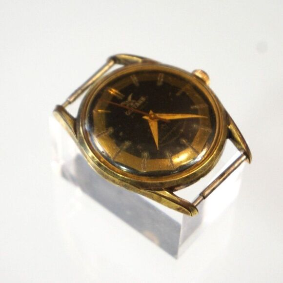 Vintage Gintars 21 Jewels Gold Filled Swiss Watch Metin Yildiz For Parts Repair - Picture 5 of 12